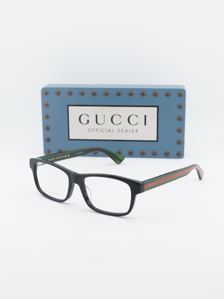 Gucci Gg0006oan 002 Rectangle Eyeglasses 55mm - Black